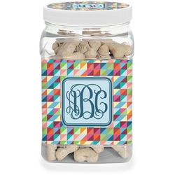 Retro Triangles Dog Treat Jar (Personalized)