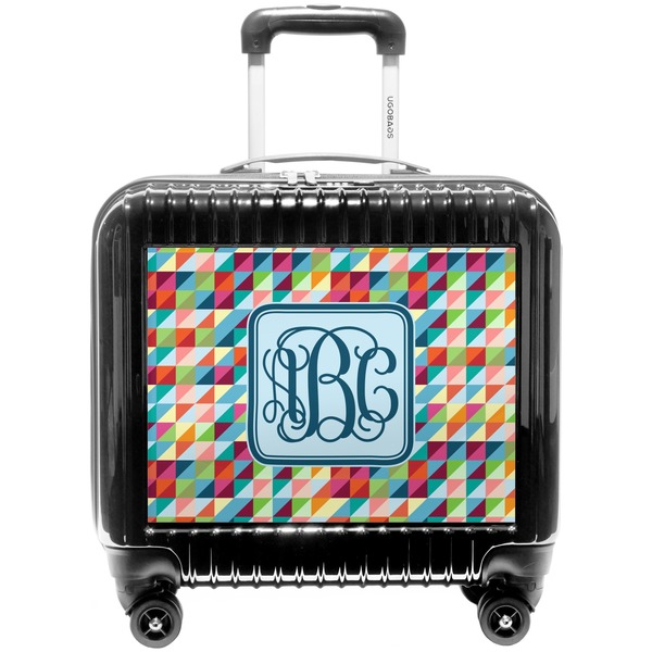 Custom Retro Triangles Pilot / Flight Suitcase (Personalized)