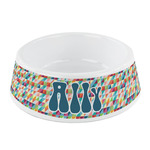 Retro Triangles Plastic Dog Bowl - Small (Personalized)