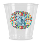 Retro Triangles Plastic Shot Glass (Personalized)