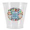 Retro Triangles Plastic Shot Glasses - Front/Main