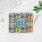 Retro Triangles Rectangular Mouse Pad - LIFESTYLE 2