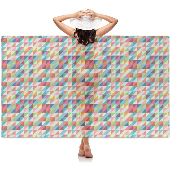 Custom Retro Triangles Sheer Sarong