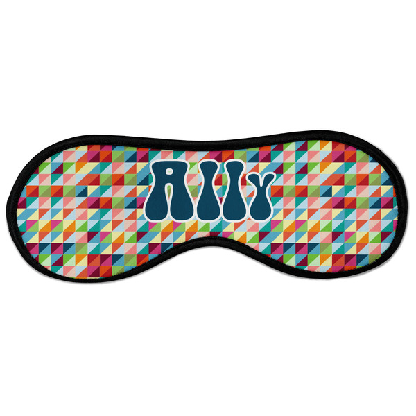 Custom Retro Triangles Sleeping Eye Masks - Large (Personalized)