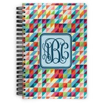 Retro Triangles Spiral Notebook (Personalized)