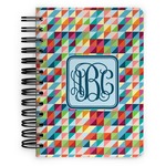 Retro Triangles Spiral Notebook - 5x7 w/ Monogram