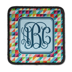 Retro Triangles Iron On Square Patch w/ Monogram