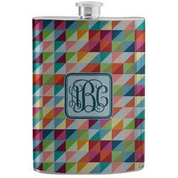 Retro Triangles Stainless Steel Flask (Personalized)