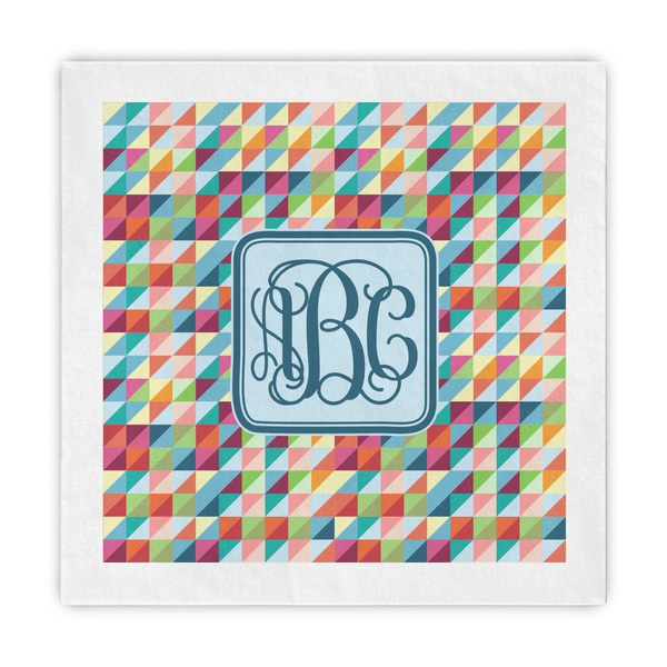 Custom Retro Triangles Standard Decorative Napkins (Personalized)