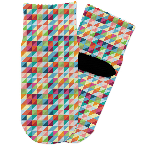 Custom Retro Triangles Toddler Ankle Socks