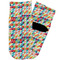 Retro Triangles Toddler Ankle Socks - Single Pair - Front and Back