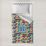 Retro Triangles Toddler Duvet Cover w/ Monogram