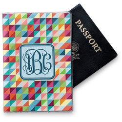 Retro Triangles Vinyl Passport Holder (Personalized)