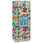 Retro Triangles Wine Gift Bags - Gloss (Personalized)