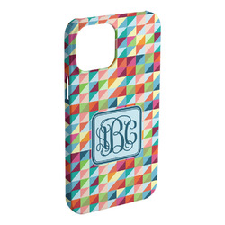 Retro Triangles iPhone Case - Plastic - iPhone 15 Plus (Personalized)