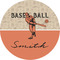 Retro Baseball 1" Multipurpose Round Labels - Single Sticker