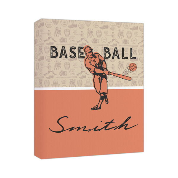 Custom Retro Baseball Canvas Print (Personalized)