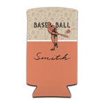 Retro Baseball Can Cooler (tall 12 oz) (Personalized)