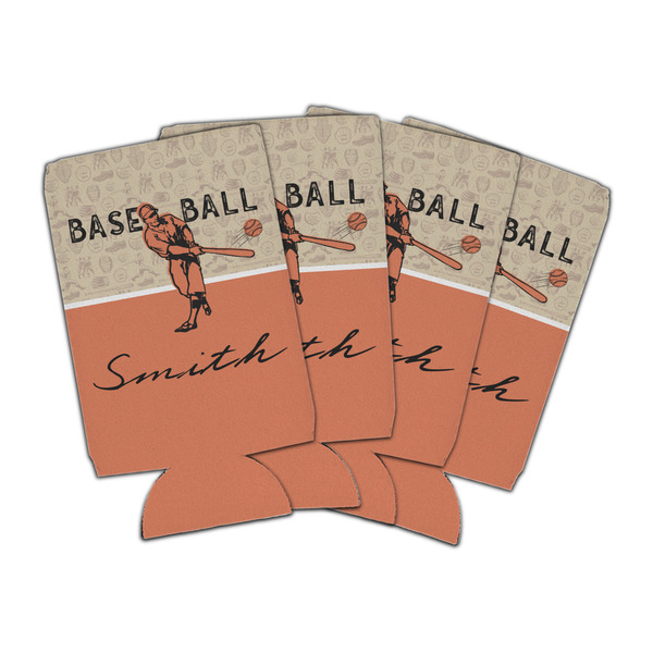 Custom Retro Baseball Can Cooler (16 oz) - Set of 4 (Personalized)