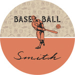 Retro Baseball Multipurpose Round Labels - 2" (Personalized)