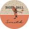 Retro Baseball 2" Multipurpose Round Labels - Single Sticker