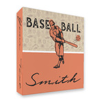 Retro Baseball 3 Ring Binder - Full Wrap - 2" (Personalized)