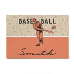 Retro Baseball 4' x 6' Indoor Area Rug (Personalized)