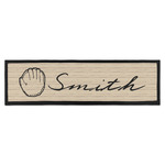 Retro Baseball Bar Mat - Large (Personalized)