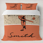 Retro Baseball Duvet Cover Set - King (Personalized)