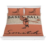 Retro Baseball Comforter Set - King (Personalized)