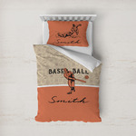 Retro Baseball Duvet Cover Set - Twin (Personalized)