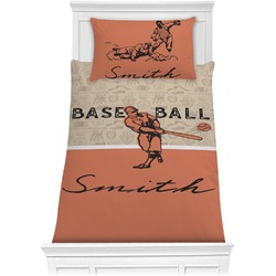Retro Baseball Comforter Set - Twin (Personalized)