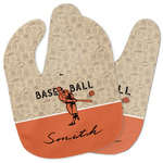 Retro Baseball Baby Bib w/ Name or Text