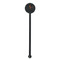 Retro Baseball Black Plastic 5.5" Stir Stick - Round - Single Stick