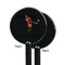 Retro Baseball Black Plastic 5.5" Stir Stick - Single Sided - Round - Front & Back