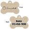 Retro Baseball Bone Shaped Dog Tag - Front & Back