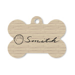 Retro Baseball Bone Shaped Dog ID Tag - Small (Personalized)