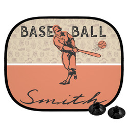 Retro Baseball Car Side Window Sun Shade (Personalized)