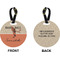 Retro Baseball Circle Luggage Tag (Front + Back)