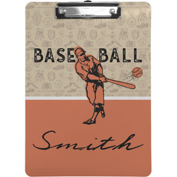 Retro Baseball Clipboard (Letter Size) w/ Name or Text