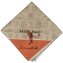 Retro Baseball Cloth Dinner Napkin - Single w/ Name or Text