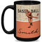 Retro Baseball Coffee Mug - 15 oz - Black Full