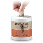 Retro Baseball Coin Bank (Personalized)