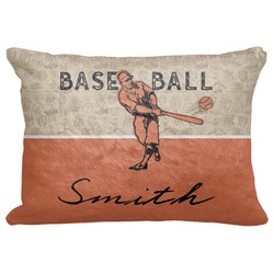 Retro Baseball Decorative Baby Pillowcase - 16"x12" (Personalized)