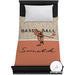 Retro Baseball Duvet Cover - Twin XL (Personalized)