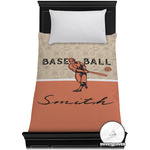 Retro Baseball Duvet Cover - Twin (Personalized)