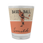 Retro Baseball Glass Shot Glass - 1.5 oz - Single (Personalized)