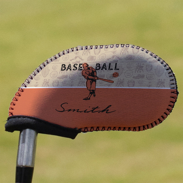 Custom Retro Baseball Golf Club Iron Cover - Single (Personalized)