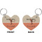 Retro Baseball Heart Keychain (Front + Back)