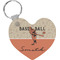 Retro Baseball Heart Keychain (Personalized)